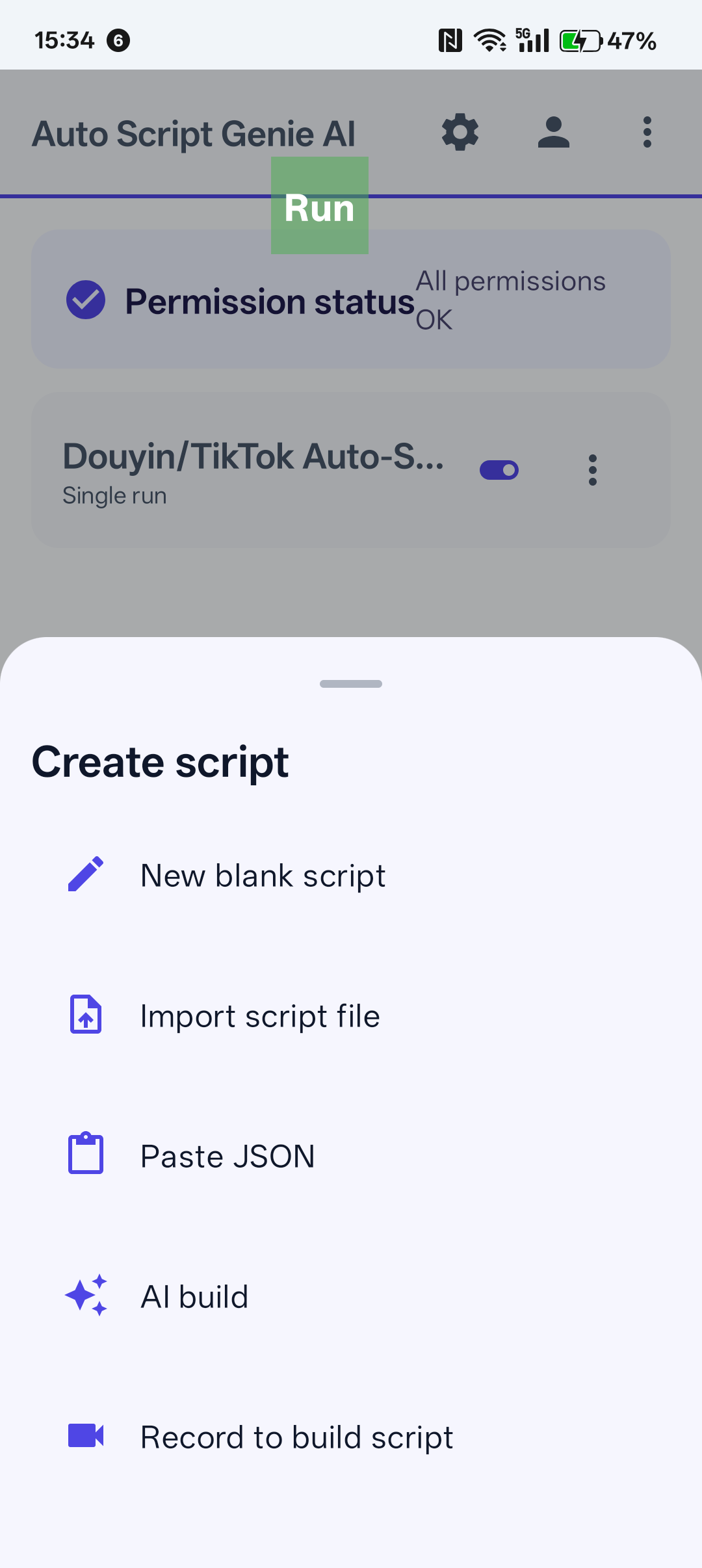 Create Script Menu